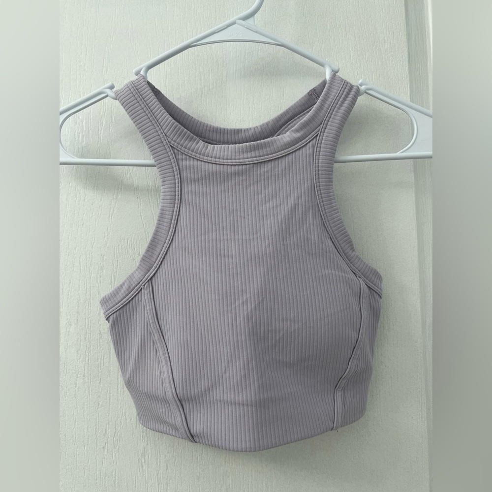 Lululemon Ribbed Nulu High-Neck Yoga Bra Faint Lavender (Size 4) - Picture 6 of 12